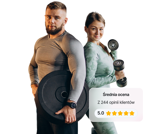 para trenerów z cięzakarmi i hantlami